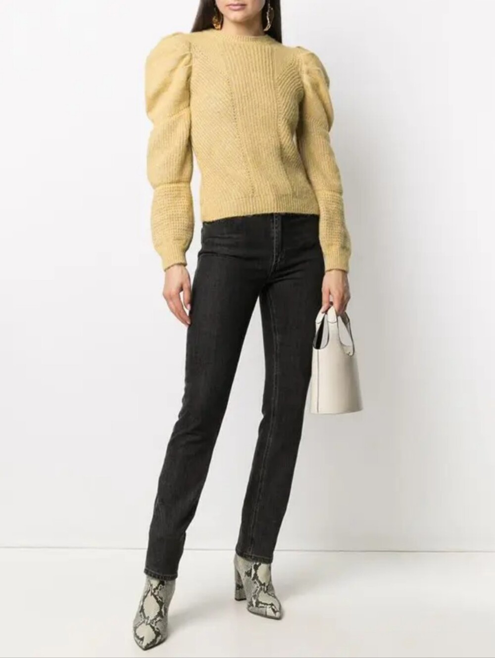 Ba&sh Bale Puff Sleeve Jumper In Ambre